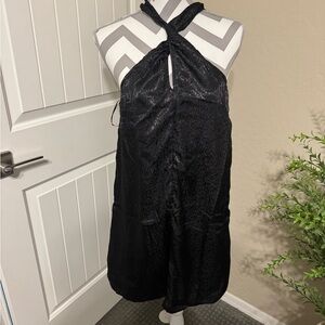 VENUS Black Halter Dress